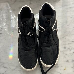 Kurt Geiger Black and White Kids High-Top Sneakers